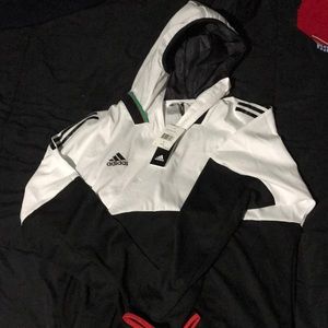 Adidas large black and white light jackets